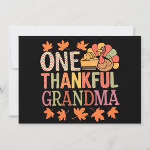 Tarjeta Festiva Día de Acción de Gracias a La Abuela Nana Turkey
