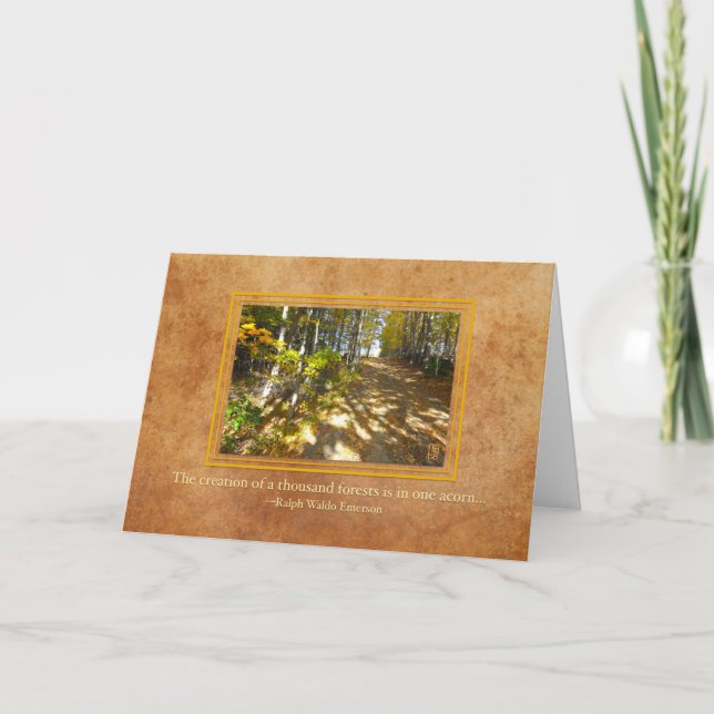 Tarjeta Festiva Día de Acción de Gracias a través de la carta de W (Anverso)