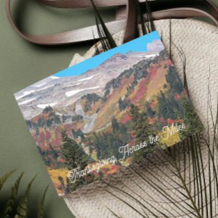 Tarjeta Festiva Día de Acción de Gracias a través del paisaje escé