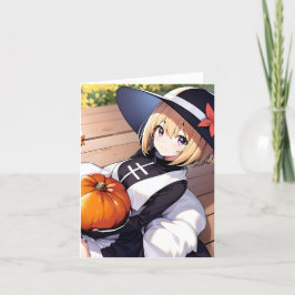Tarjeta Festiva Día de Acción de Gracias Anime C - AI