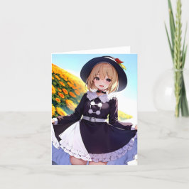 Tarjeta Festiva Día de Acción de Gracias Anime D - AI