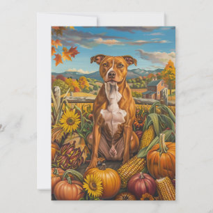 Tarjeta Festiva Día de Acción de Gracias de cosecha de otoño Staff