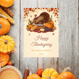 Tarjeta Festiva Día de Acción de Gracias de la Festividad de Cosec