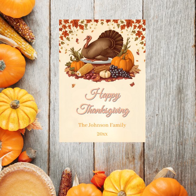 Tarjeta Festiva Día de Acción de Gracias de la Festividad de Cosec (Subido por el creador)