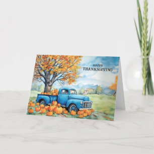Tarjeta Festiva Día de Acción de Gracias de la Recogida de Vintage