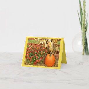 Tarjeta Festiva Día de Acción de Gracias del otoño