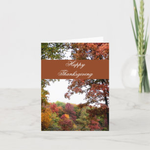 Tarjeta Festiva Día de Acción de Gracias del Paisaje del Otoño