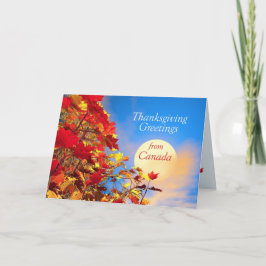 Tarjeta Festiva Día de Acción de Gracias desde Canadá
