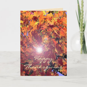 Tarjeta Festiva Día de Acción de Gracias en otoño