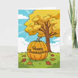 Tarjeta Festiva Día de Acción de Gracias Feliz Ilustración de Cala