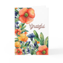 Día de Acción de Gracias Floral de Acuarela