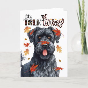 Tarjeta Festiva Día de Acción de Gracias Kerry Blue Terrier Hablem