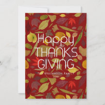 Día de Acción de Gracias Otoño Caída de Hojas Pers