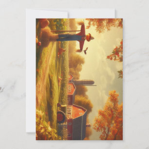 Tarjeta Festiva Día de Acción de Gracias/Otoño en la granja