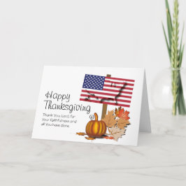 Tarjeta Festiva Día de Acción de Gracias Patriótico USA