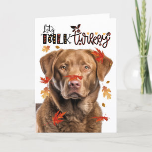 Tarjeta Festiva Día de Acción de Gracias Perro de Bahía Chesapeake
