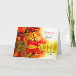 Tarjeta Festiva Día de Acción de Gracias reflexionando sobre el fe