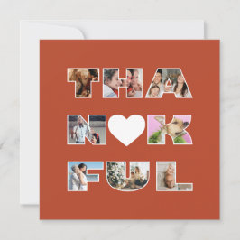 Tarjeta Festiva Día de Acción de Gracias Terracotta Collage de fot