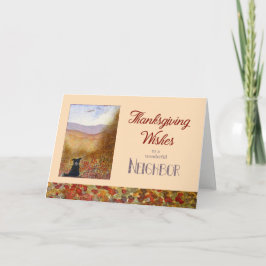 Tarjeta Festiva Día de Acción de Gracias Vecino - Otoño de Sheepdo