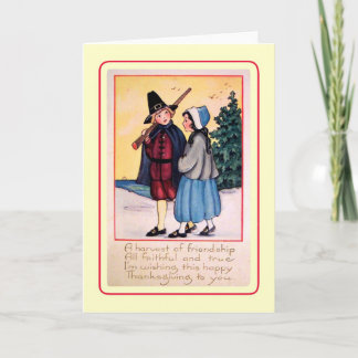 Tarjeta Festiva Día de Acción de Gracias Vintage