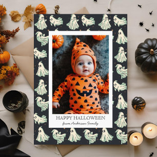 Tarjeta Festiva Día de brujas fantasma Mi primer bebé Boo 