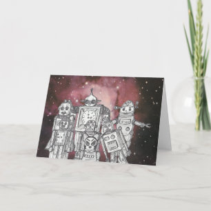 Tarjeta Festiva Día de fiesta 1 del robot