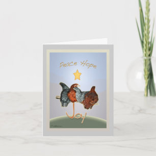 Tarjeta Festiva Día de fiesta Card.v2 del pollo del patio trasero