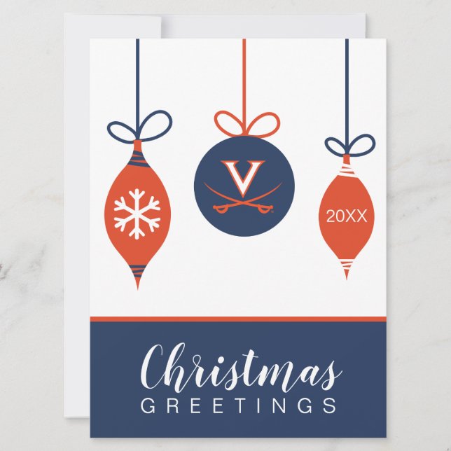 Tarjeta Festiva Día de fiesta de los Cavaliers el | de Virginia (Anverso)