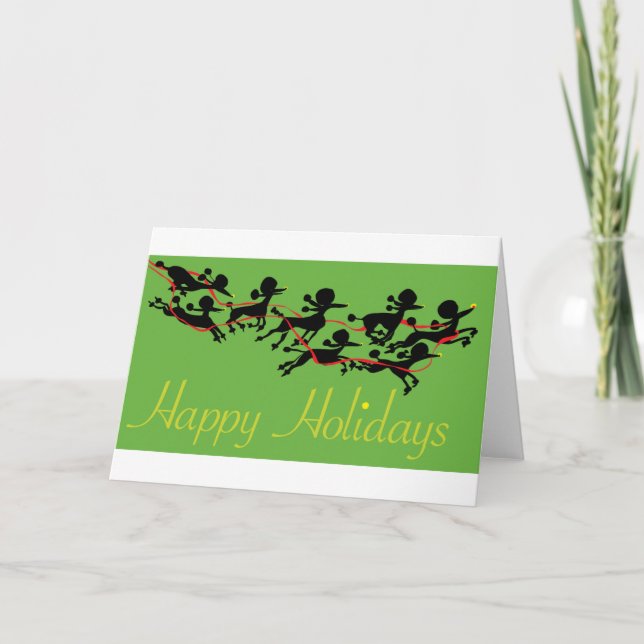 Tarjeta Festiva Día de fiesta del caniche (Anverso)