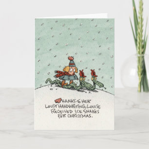Tarjeta Festiva Día de fiesta en el hielo