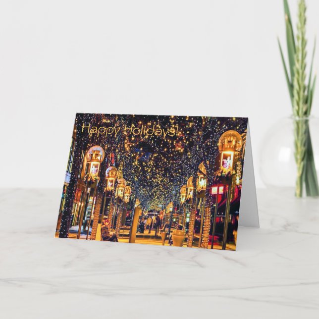 Tarjeta Festiva Día de fiesta feliz, Denver, alameda de la calle (Anverso)