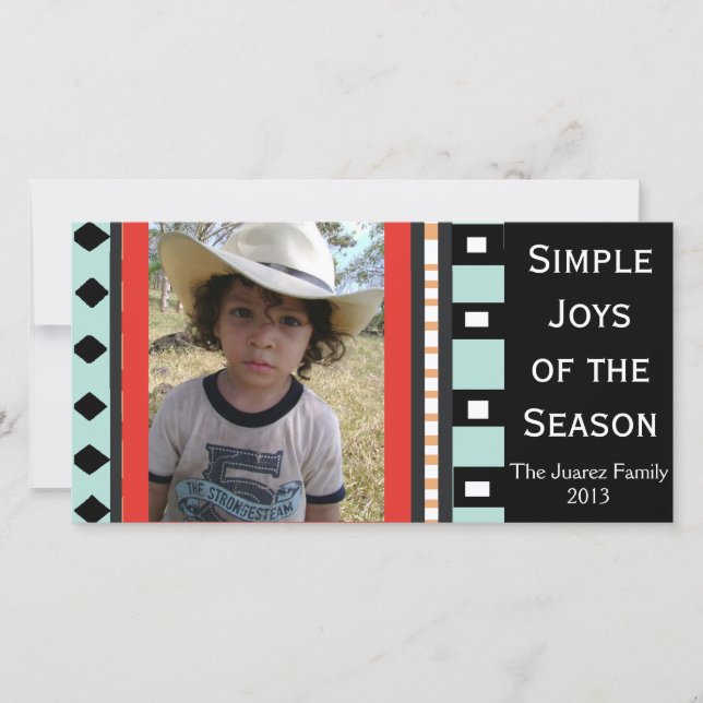 Tarjeta Festiva Día de fiesta geométrico del sudoeste - (Anverso)