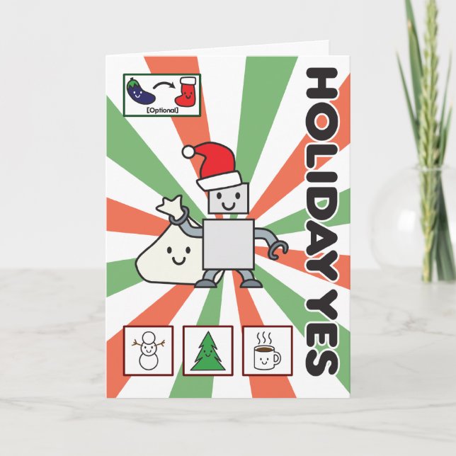 Tarjeta Festiva ¡Día de fiesta sí! (Anverso)