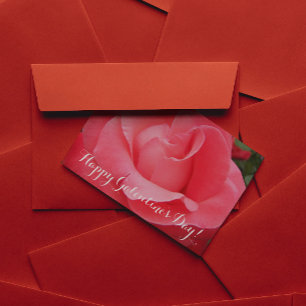 Tarjeta Festiva Día de Galentine con Flora Rosa Rosa