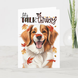 Tarjeta Festiva Día de gracias perro Kooikerhondje hablemos de Tur