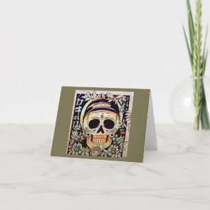 Tarjeta Festiva Día de la Calavera Azúcar Muerta 3