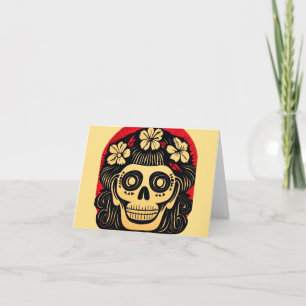Tarjeta Festiva Día de la Calavera del Azúcar Muerto 1