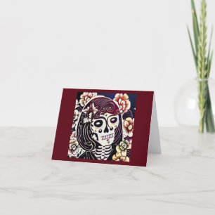 Tarjeta Festiva Día de la Calavera del Azúcar Muerto 2