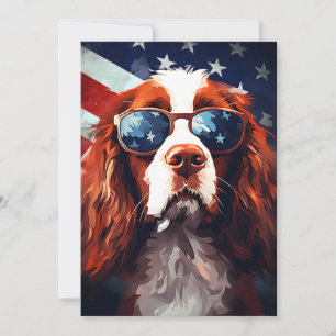 Tarjeta Festiva Día de la Independencia de Cocker Spaniel 4 de jul