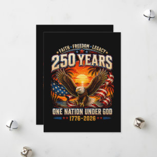 Tarjeta Festiva Día de la Independencia estadounidense 1776 2026 2