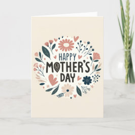 Tarjeta Festiva Día de la Madre: Abrazo floral