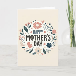 Tarjeta Festiva Día de la Madre: Abrazo floral