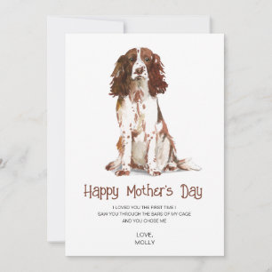 Tarjeta Festiva Día de la Madre con pintura de perro