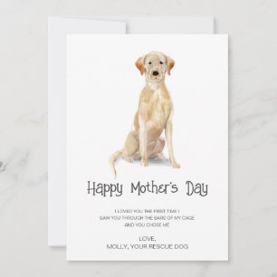 Tarjeta Festiva Día de la Madre con pintura de perro