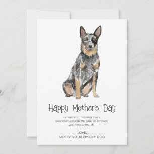 Tarjeta Festiva Día de la Madre con pintura de perro