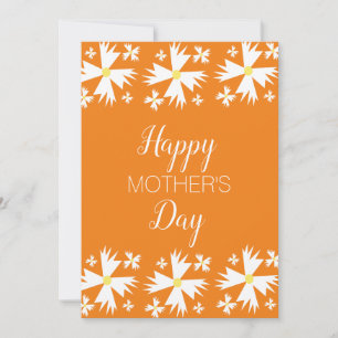 Tarjeta Festiva Día de la Madre Daisy Geométrico