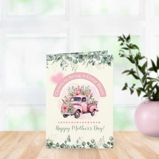 Tarjeta Festiva Día de la Madre de Camión de Manzana Alegre Alegre (Subido por el creador)