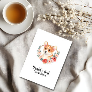 Tarjeta Festiva Día de la Madre de Corgi, Mascota de Perro Persona