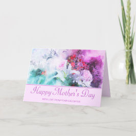 Tarjeta Festiva Día de la Madre de flores elegantes