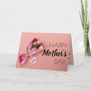 Tarjeta Festiva Día de la Madre de fotografías para Rosas Rosa